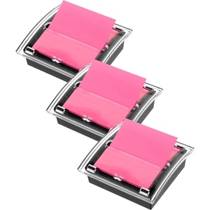 image:imageMr Pen Pop Up Note Dispenser 3 x 3 2 Pack Black Base Clear Top  Sticky Note Dispenser Sticky Note Holder for Desk3 Pack