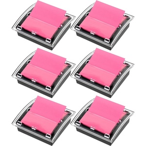 image:imageMr Pen Pop Up Note Dispenser 3 x 3 2 Pack Black Base Clear Top  Sticky Note Dispenser Sticky Note Holder for Desk6 Pack