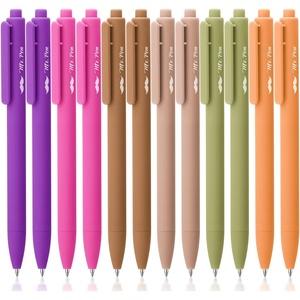 image:imageMr Pen Retractable Gel Pens 12 Pack Colorful Ink Fine Point 07mm  Fast Dry Smooth Writing Cute Pens for Drawing Writing Planner and School SuppliesLate Harvest Barrel  Black Ink