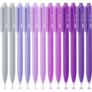 image:imageMr Pen Retractable Gel Pens 12 Pack Colorful Ink Fine Point 07mm  Fast Dry Smooth Writing Cute Pens for Drawing Writing Planner and School SuppliesLavender Legacy Barrel  Black Ink