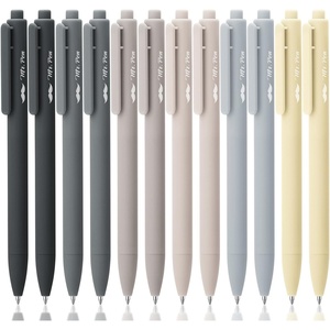 image:imageMr Pen Retractable Gel Pens 12 Pack Colorful Ink Fine Point 07mm  Fast Dry Smooth Writing Cute Pens for Drawing Writing Planner and School SuppliesMonochrome Elegance Barrel  Black Ink