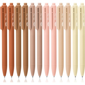 image:imageMr Pen Retractable Gel Pens 12 Pack Colorful Ink Fine Point 07mm  Fast Dry Smooth Writing Cute Pens for Drawing Writing Planner and School SuppliesNatural Barrels  Black Ink