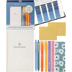 image:imageMr Pen Selah Mini Bible Journaling Kit  Church Notes Journal  75 Bible Tabs Bookmark 2 Cross Pens 2 Gel Highlighters
