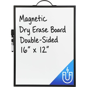image:imageMr Pen Small Magnetic White Board 16x12  DoubleSided Magnetic Dry Erase Board with Handle amp Dry Erase Marker Portable Aluminum Frame Whiteboard for Office Home