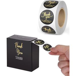 image:imageMr Pen Thank You Stickers 500 pcs 1 Thank You Stickers for Packaging  Black Thank You Stickers Thank You Labels Stickers Thank You Labels Thank You Stickers Small Business Packaging Stickers