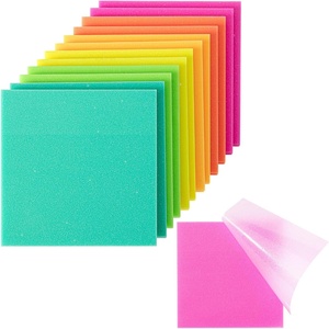 image:imageMr Pen Transparent Glitter Sticky Notes 3x3 12 Pads 600 Sheets  Colorful Plastic Glitter Sticky Notes Bulk SelfStick Note Pads for Women Office School Home Study amp OrganizationVivid Palette