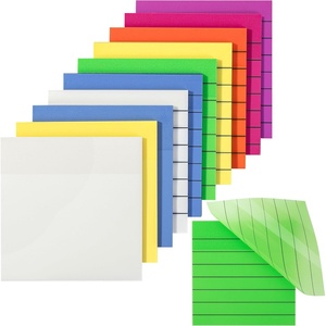 image:imageMr Pen Transparent Sticky Notes 3x3 10 Pads 7X Lined 3X Blank  500 Sheets Lined Transparent Sticky Notes WaterResistant See Through SelfAdhesive Note Pads for Bible Journaling