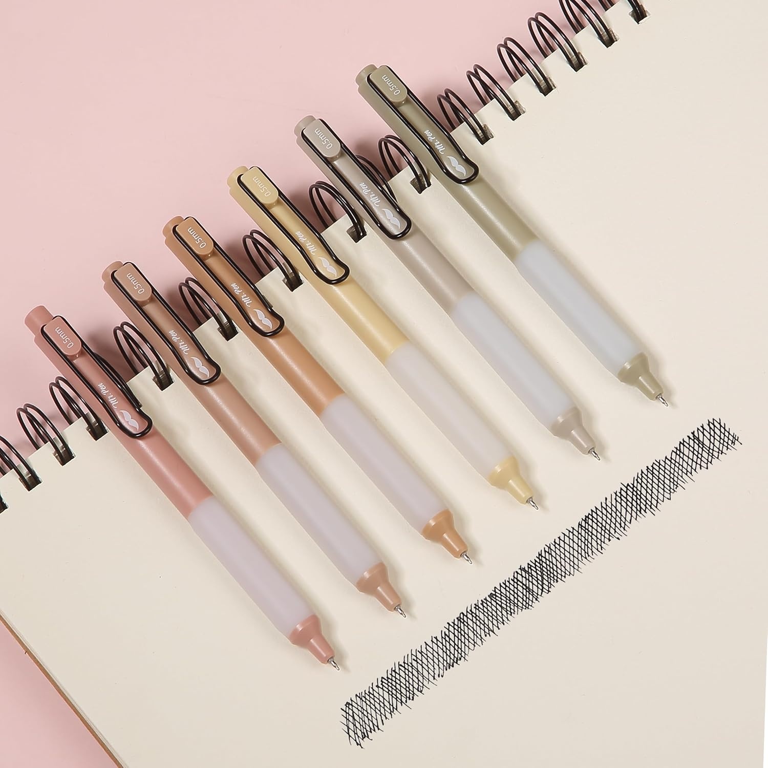 image:imageMr Pen Aesthetic Highlighters and Gel Pens 12 Pack  Assorted Colors Bible Highlighters No Bleed Assorted Ink Gel Pens Fast Dry and No Smear for Bible Journaling PlannerEarthy