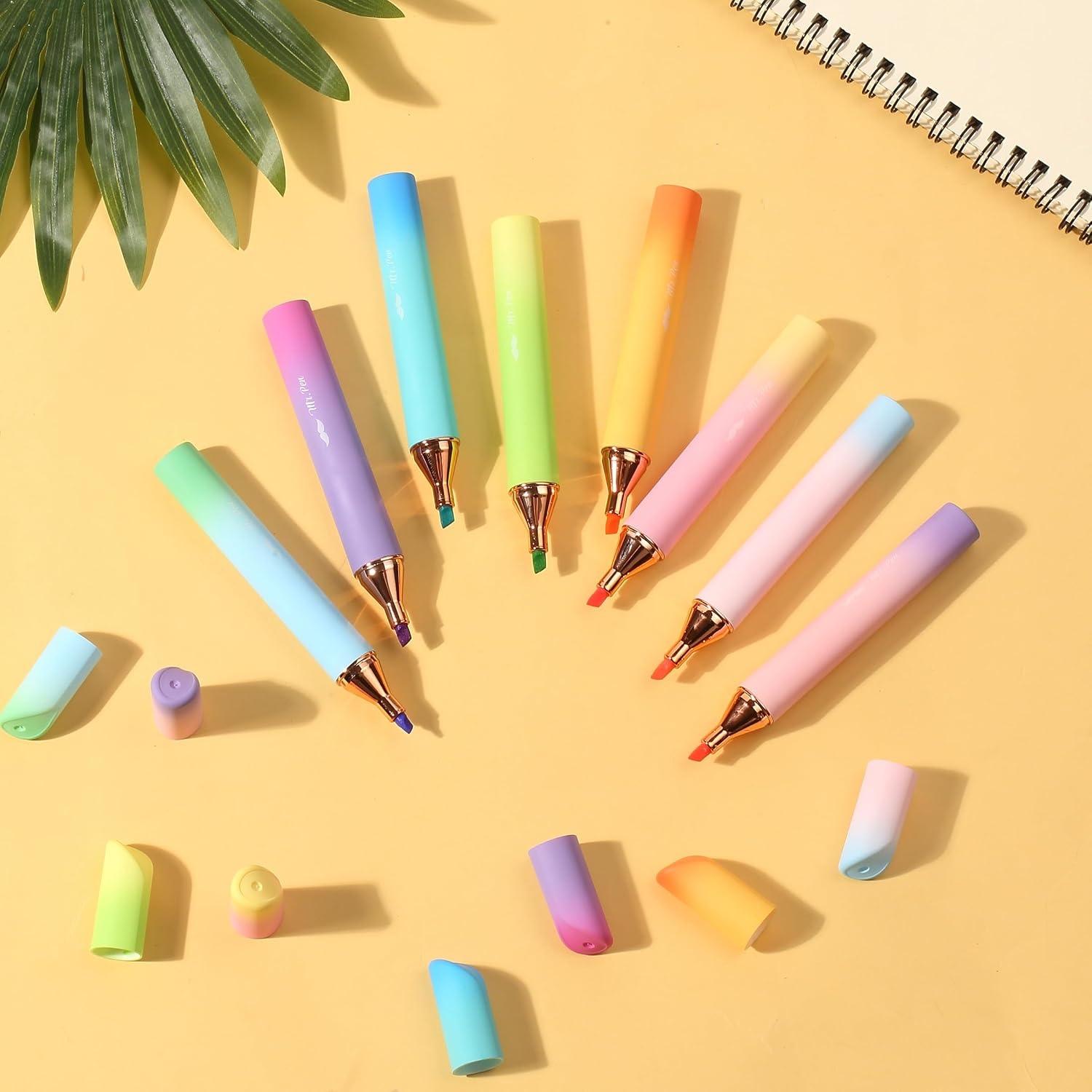 image:imageMr Pen Glitter Highlighters 8 Pack Energetic Colors  Chisel Tip Glitter Highlighter Markers for Journaling Notes Planners amp Creative Highlighting