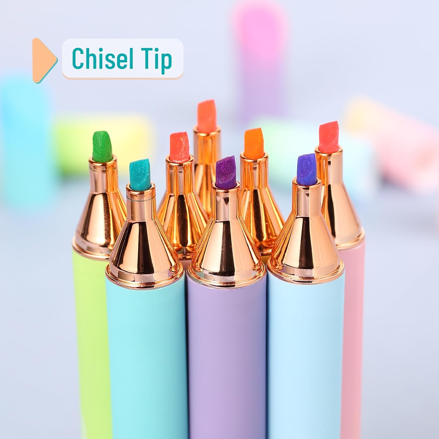 image:imageMr Pen Glitter Highlighters 8 Pack Energetic Colors  Chisel Tip Glitter Highlighter Markers for Journaling Notes Planners amp Creative Highlighting