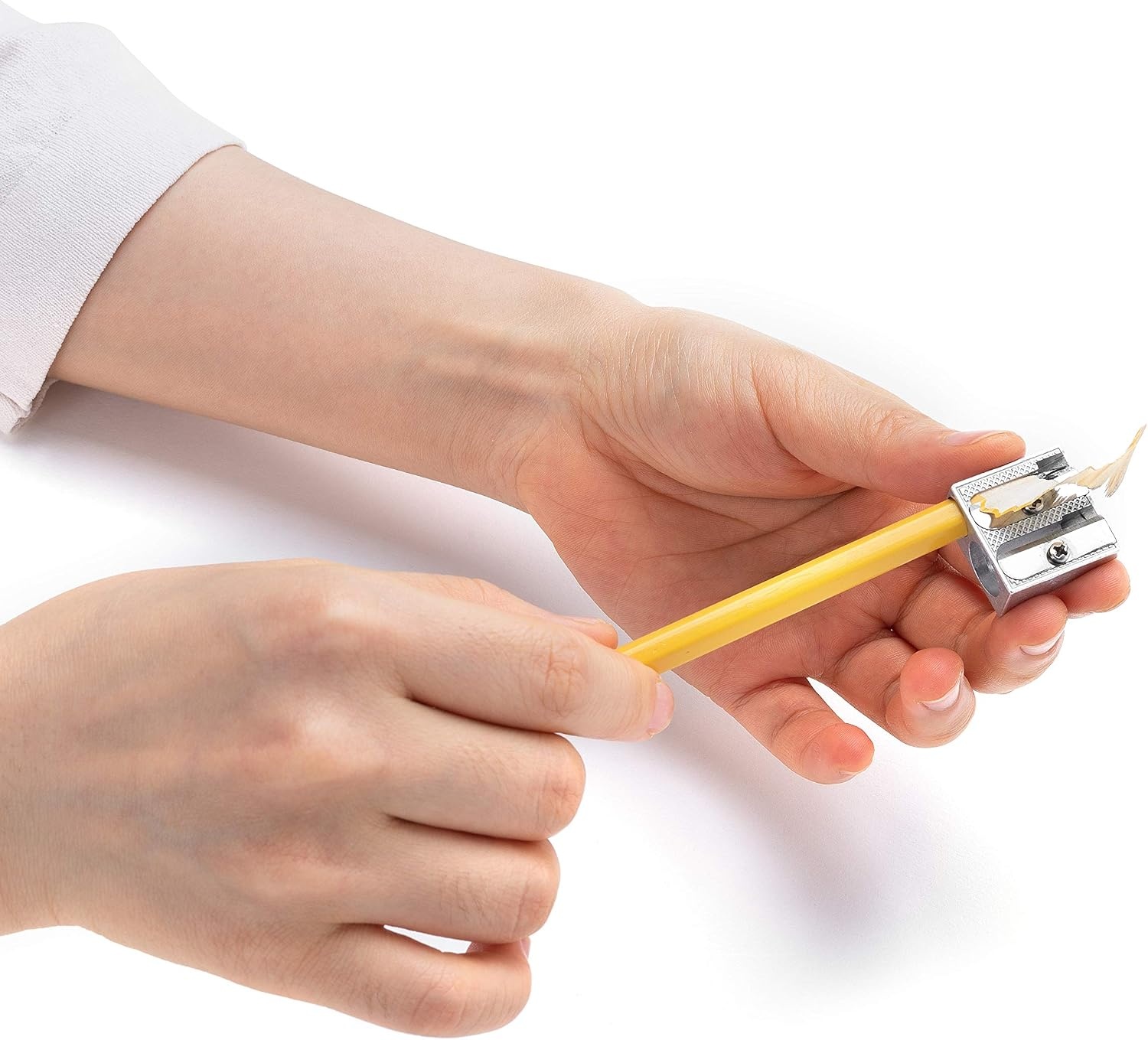 image:imageMr Pen Handheld Metal Pencil Sharpener 6 Pack  2Hole Dual Size Standard amp Jumbo Rose Gold Metal Manual Pencil Sharpeners for Graphite amp Colored Pencils School OfficeSteel
