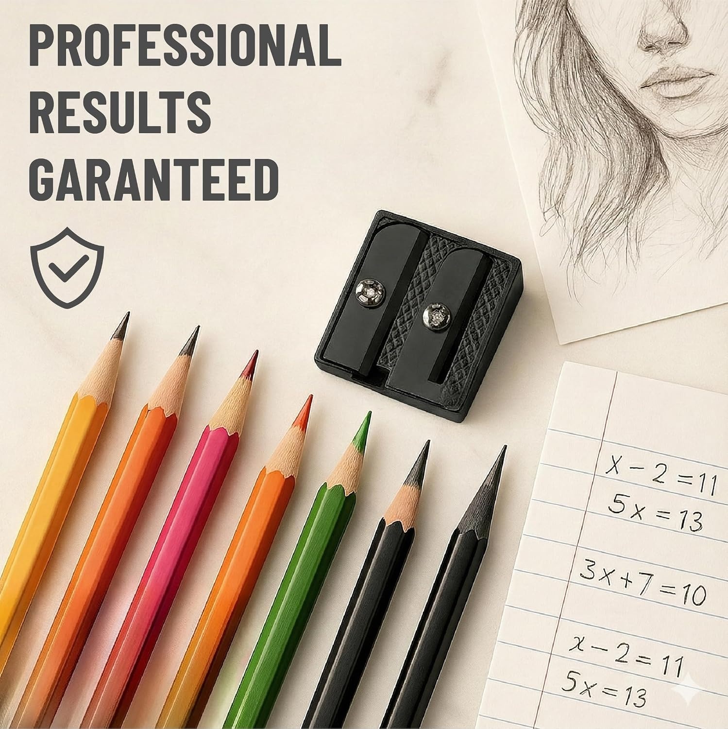 image:imageMr Pen Handheld Metal Pencil Sharpener 6 Pack  2Hole Dual Size Standard amp Jumbo Rose Gold Metal Manual Pencil Sharpeners for Graphite amp Colored Pencils School OfficeBlack