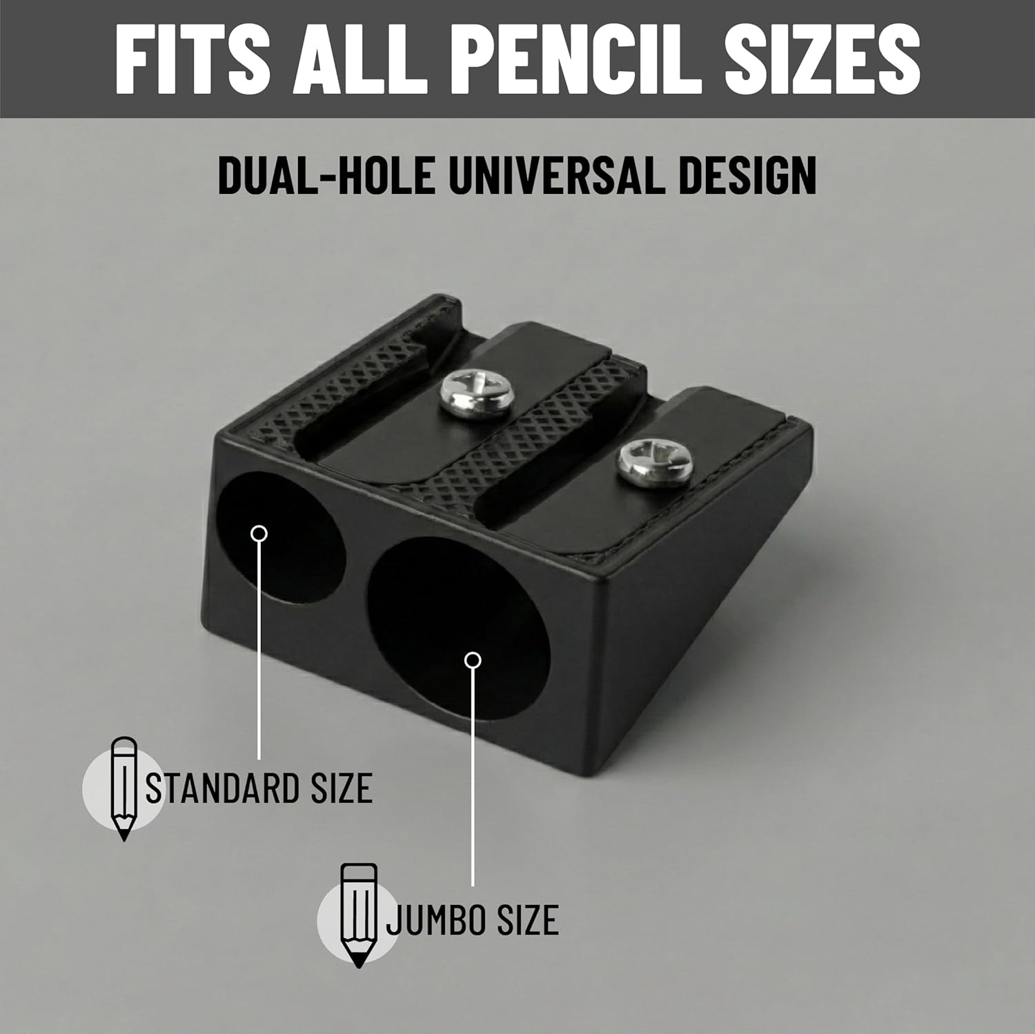 image:imageMr Pen Handheld Metal Pencil Sharpener 6 Pack  2Hole Dual Size Standard amp Jumbo Rose Gold Metal Manual Pencil Sharpeners for Graphite amp Colored Pencils School OfficeBlack
