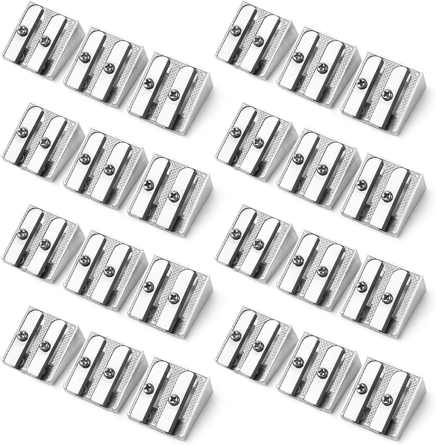 image:imageMr Pen Handheld Metal Pencil Sharpener 6 Pack  2Hole Dual Size Standard amp Jumbo Rose Gold Metal Manual Pencil Sharpeners for Graphite amp Colored Pencils School OfficeSteel