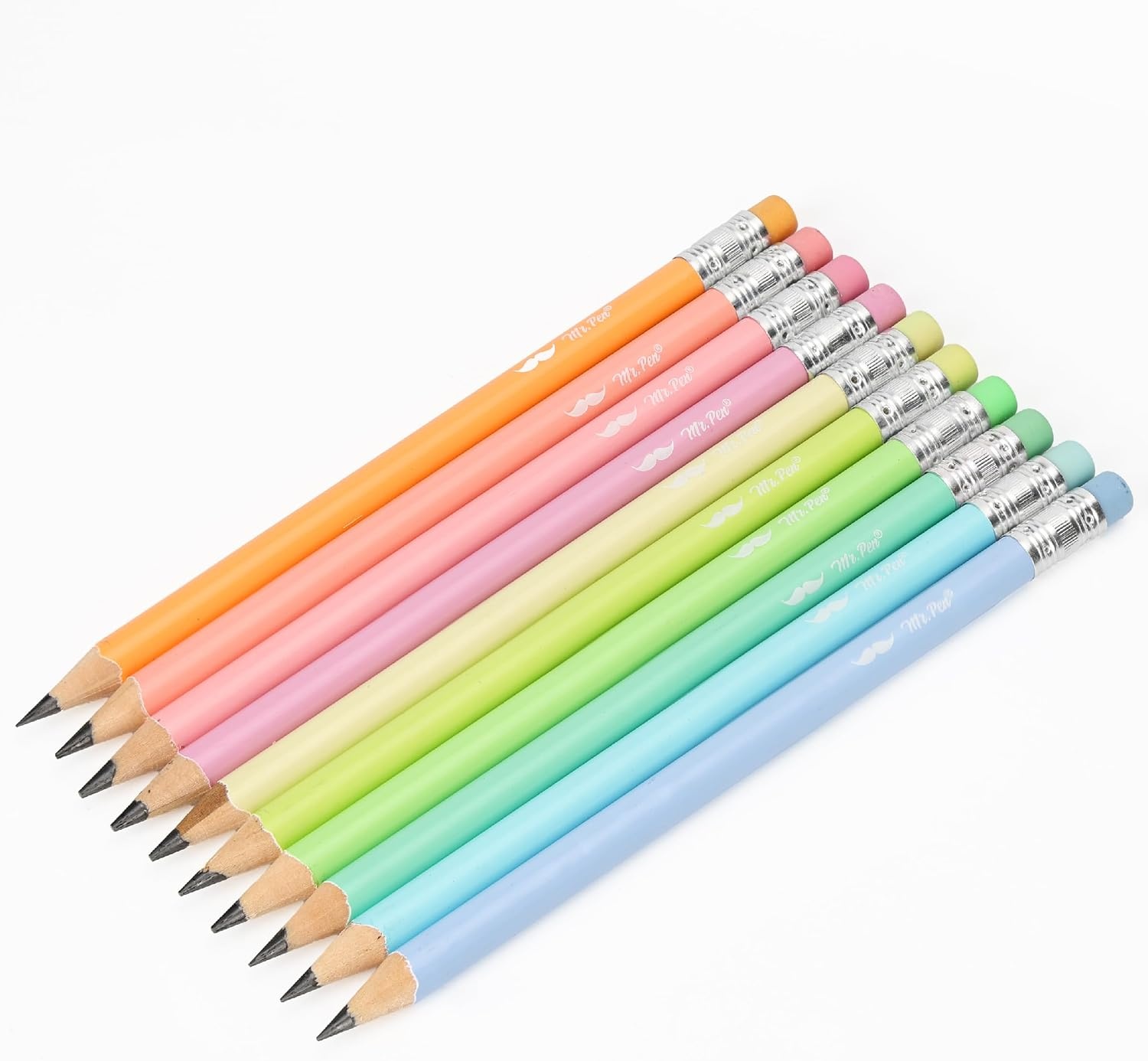 image:imageMr Pen Jumbo Pencils 30 Pack Colorful Barrels  Smooth Black 2 HB Graphite Cores Large Preschool Pencils Smooth Writing Lead for Kindergarten Kids and School SuppliesSoft Pastel Barrels