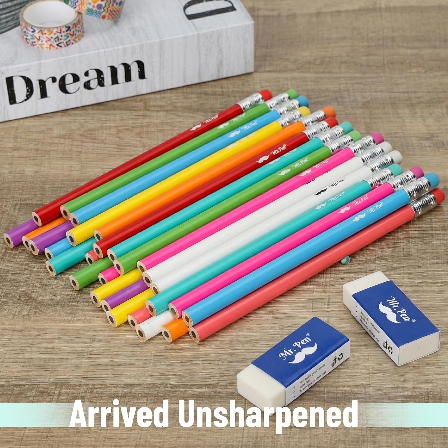 image:imageMr Pen Jumbo Pencils 30 Pack Colorful Barrels  Smooth Black 2 HB Graphite Cores Large Preschool Pencils Smooth Writing Lead for Kindergarten Kids and School SuppliesBright Barrels