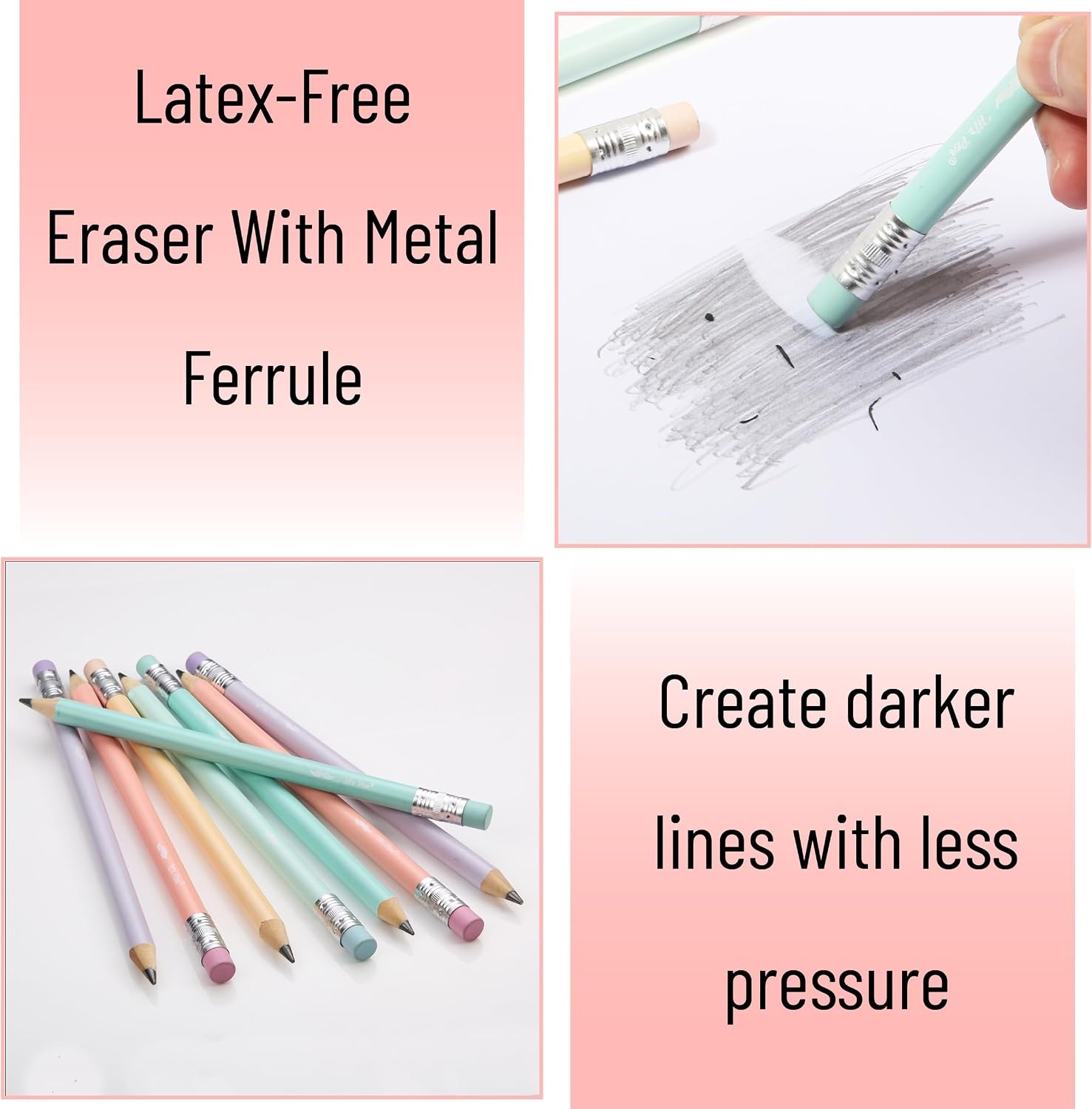 image:imageMr Pen Jumbo Pencils 30 Pack Colorful Barrels  Smooth Black 2 HB Graphite Cores Large Preschool Pencils Smooth Writing Lead for Kindergarten Kids and School SuppliesSoft Pastel Barrels