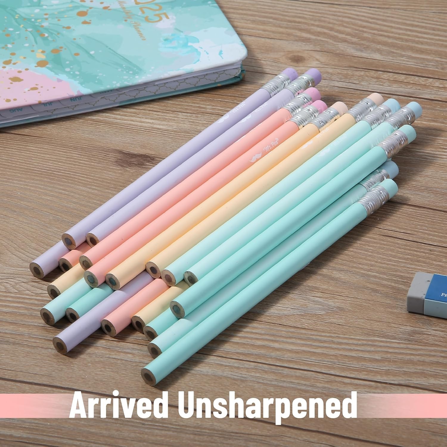 image:imageMr Pen Jumbo Pencils 30 Pack Colorful Barrels  Smooth Black 2 HB Graphite Cores Large Preschool Pencils Smooth Writing Lead for Kindergarten Kids and School SuppliesSoft Pastel Barrels