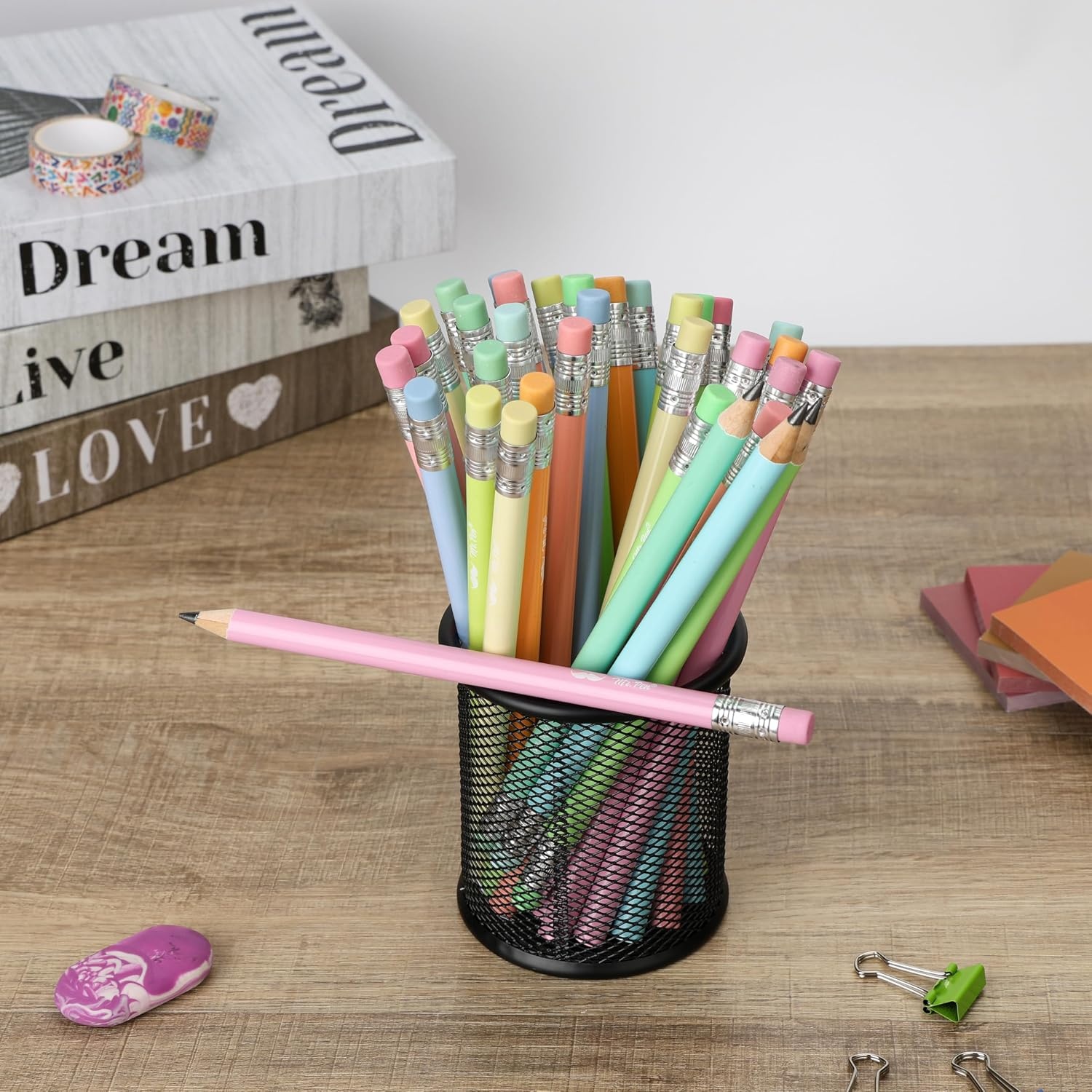 image:imageMr Pen Jumbo Pencils 30 Pack Colorful Barrels  Smooth Black 2 HB Graphite Cores Large Preschool Pencils Smooth Writing Lead for Kindergarten Kids and School SuppliesSoft Pastel Barrels