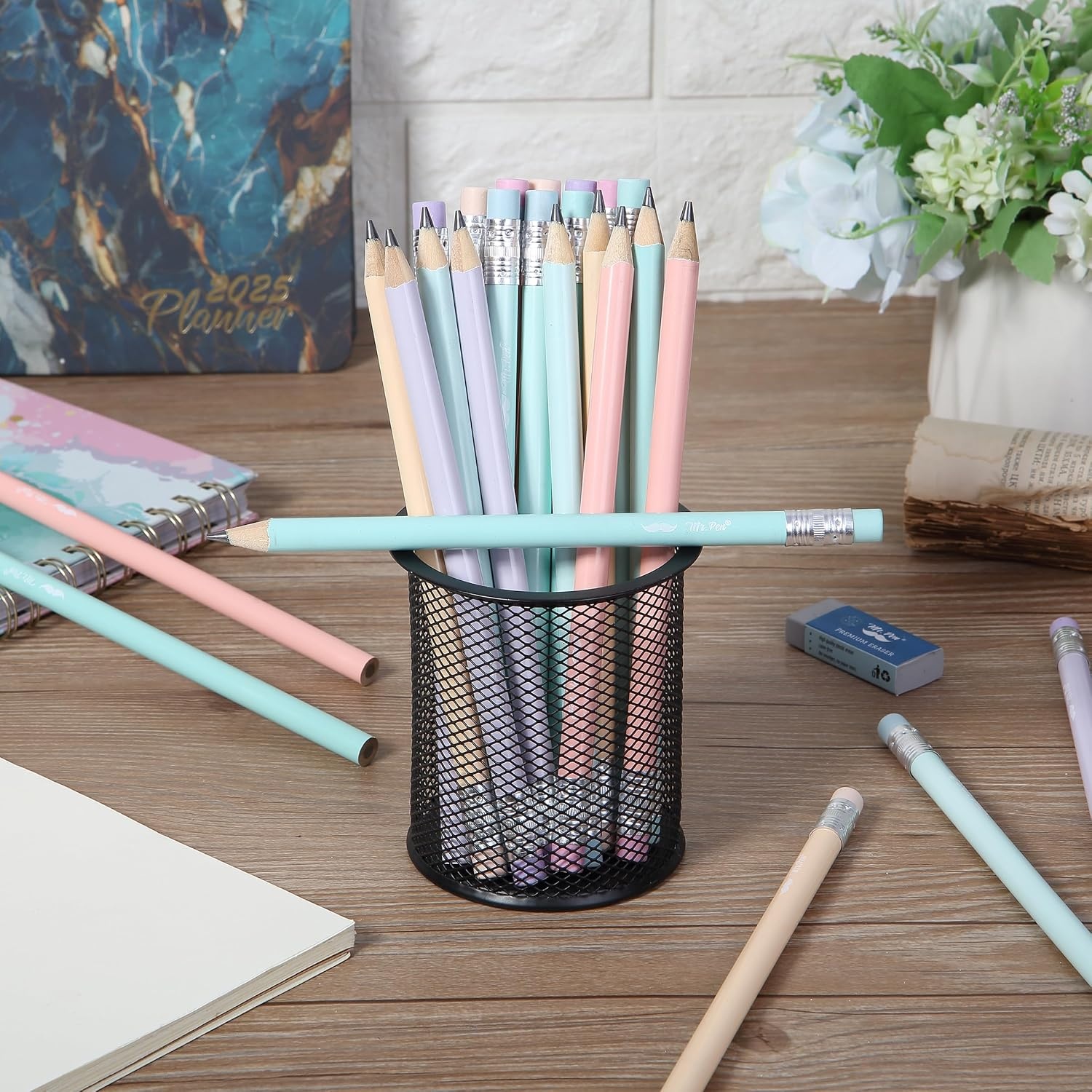image:imageMr Pen Jumbo Pencils 30 Pack Colorful Barrels  Smooth Black 2 HB Graphite Cores Large Preschool Pencils Smooth Writing Lead for Kindergarten Kids and School SuppliesSoft Pastel Barrels