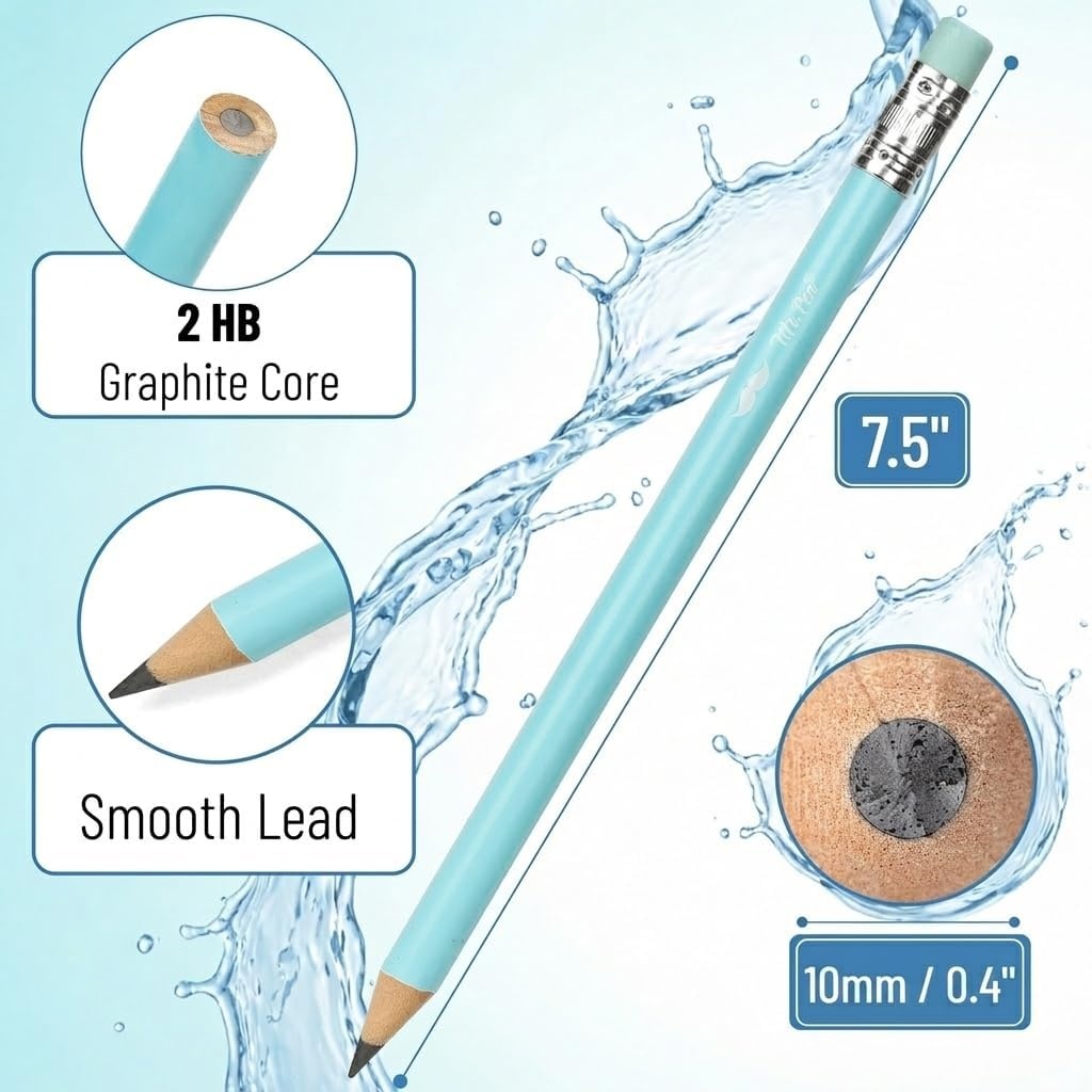 image:imageMr Pen Jumbo Pencils 30 Pack Colorful Barrels  Smooth Black 2 HB Graphite Cores Large Preschool Pencils Smooth Writing Lead for Kindergarten Kids and School SuppliesSoft Pastel Barrels