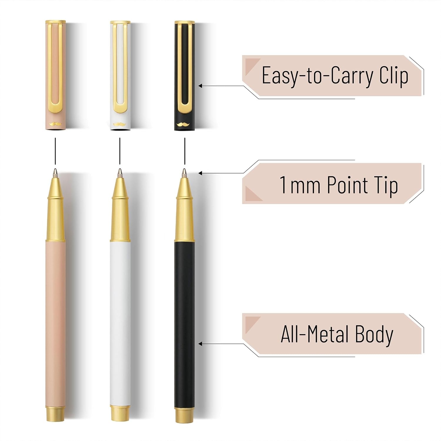 image:imageMr Pen Luxury Pen Set Assorted Color Barrels Black Ink Fancy Pen  Fancy Pens for Women Nice Pens for Men Pen Gift Fathers Day Gift