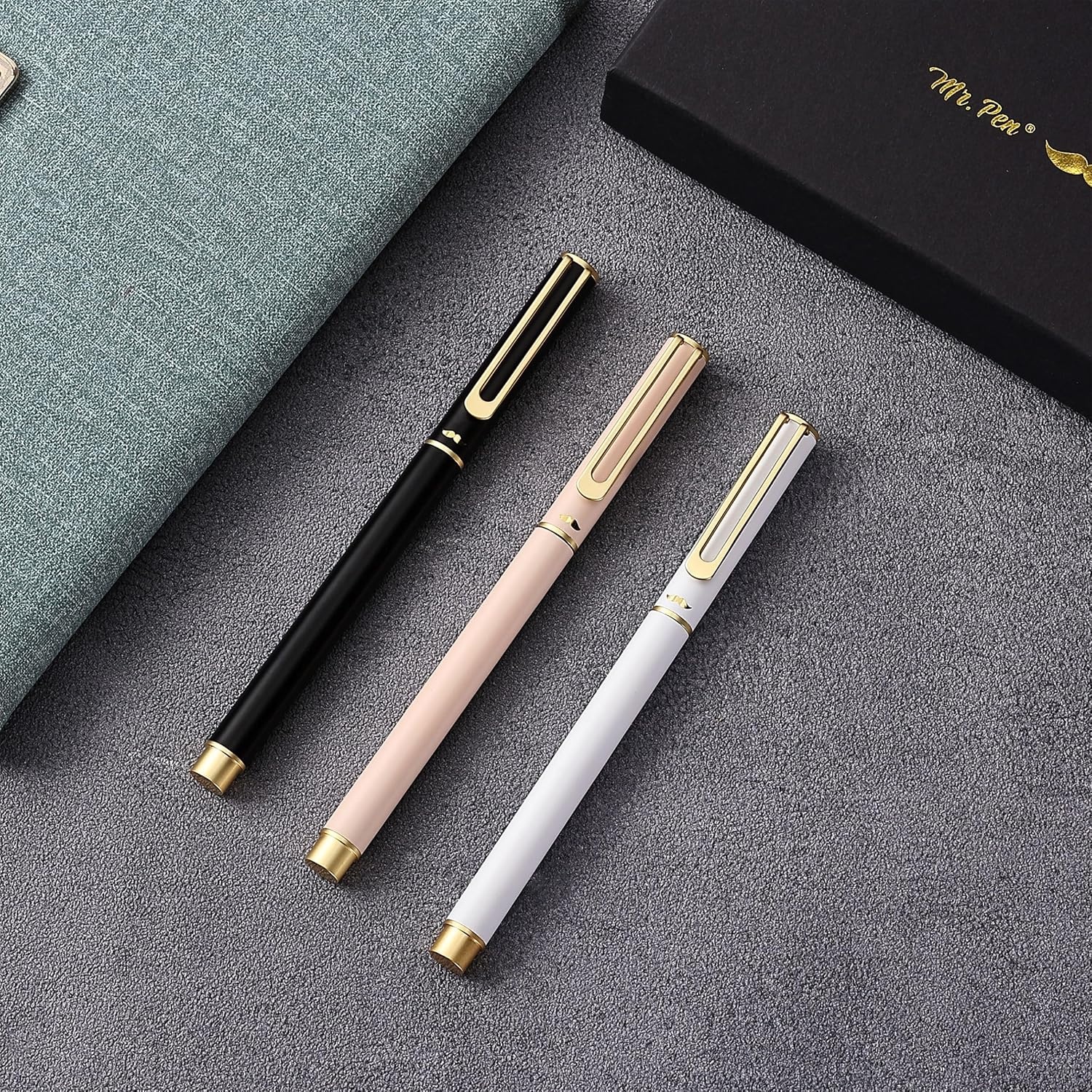 image:imageMr Pen Luxury Pen Set Assorted Color Barrels Black Ink Fancy Pen  Fancy Pens for Women Nice Pens for Men Pen Gift Fathers Day Gift