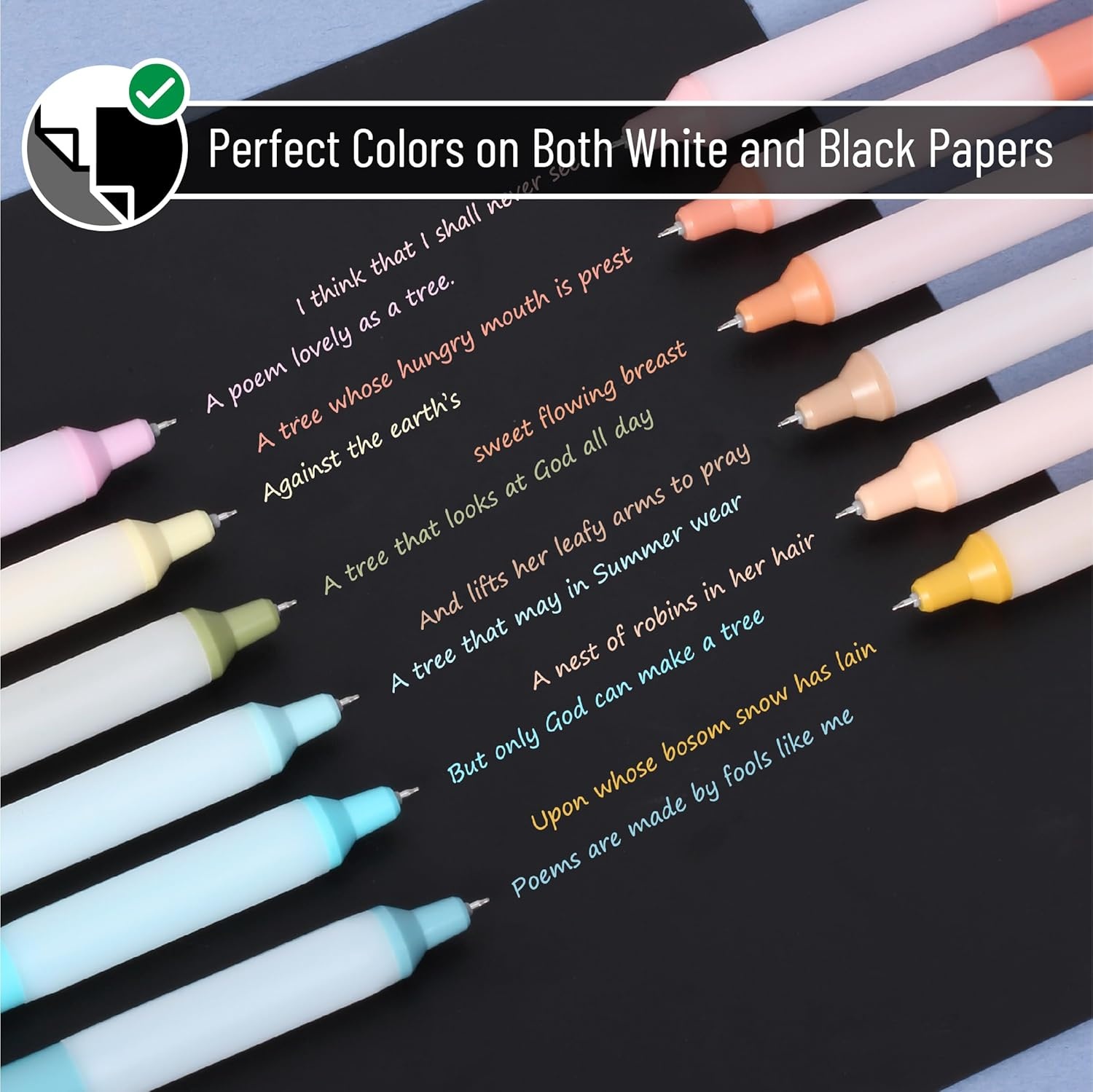 image:imageMr Pen Retractable Gel Pens with Case 12 Pack Assorted Color Ink  12 Refills Fine Point 05 mm Fast Dry Smooth Writing Cute Gel Ink Pens for Drawing Writing Planner and School Supplies