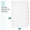 image:imageA7 Binder Dividers with Tabs 12 Months Monthly Dividers for Planner  12 tab dividers 6 Ring Binder Tabs dividers A7 Binder Inserts A7 Planner Inserts Monthly Tabs