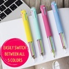 image:imageMr Pen  Multicolor Ballpoint Pens 4 Pack 5 Inks 07mm Fine Point Ideal for NoteTaking Doodling ColorCoding Reliable and Smooth Writing