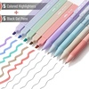 image:imageMr Pen Aesthetic Highlighters and Gel Pens 10 Pack  Pastel Colors Bible Highlighters No Bleed Black Ink Gel Pens Fast Dry and No Smear for Bible Journaling Planner