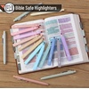 image:imageMr Pen Aesthetic Highlighters and Gel Pens 17 Pack  Pastel Colors Bible Highlighters No Bleed Fine Point 07mm Black Ink Gel Pens Fast Dry and No Smear for Bible Journaling