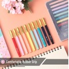 image:imageMr Pen Aesthetic Pens 10 Pack Colorful Ink with Case and 12 Refills  Fast Dry No Smear Bible Pens No Bleed Through 07mm Fine Point Pen Ballpoint Pens Ballpoint