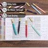 image:imageMr Pen Aesthetic Pens 10 Pack Colorful Ink with Case and 12 Refills  Fast Dry No Smear Bible Pens No Bleed Through 07mm Fine Point Pen Ballpoint Pens Ballpoint