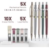 image:imageMr Pen Art Mechanical Pencil Set 5 Sizes 03 05 07 09 20mm  5 HB Lead Refills amp 10 Eraser Refills Precision Drawing Pencils for Sketching Writing amp ArtworkVintage