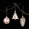 image:imageMr Pen Assorted Christmas Tree Ornaments Set 77 pcs  Gold Holiday Ornaments Shatterproof Plastic Decorations with Gold Hanging ThreadRose Gold
