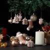 image:imageMr Pen Assorted Christmas Tree Ornaments Set 77 pcs  Gold Holiday Ornaments Shatterproof Plastic Decorations with Gold Hanging ThreadRose Gold