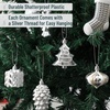 image:imageMr Pen Assorted Christmas Tree Ornaments Set 77 pcs  Gold Holiday Ornaments Shatterproof Plastic Decorations with Gold Hanging ThreadSilver