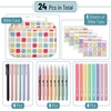 image:imageMr Pen Bible Cover Case for Women Large Bag with Durable Handle  24pcs Bible Journaling Kit amp Study Supplies with No Bleed Highlighters and Pens Christian Gift for WomenJewel Tones