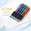 image:imageMr Pen Bible Highlighter with Pen and Stylus for Touchscreens 3 in 1  6 Pack Colorful Barrels Black Ink Ballpoint Ink Pens Yellow Wax Gel Highlighters