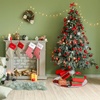 image:imageMr Pen Christmas Tree Skirt  48 Inch Knitted Xmas Tree SkirtBurlap