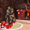 image:imageMr Pen Christmas Tree Skirt  48 Inch Knitted Xmas Tree SkirtGold