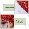 image:imageMr Pen Christmas Tree Skirt  48 Inch Knitted Xmas Tree SkirtRed Sequin