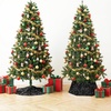image:imageMr Pen Christmas Tree Skirt  48 Inch Knitted Xmas Tree SkirtSequin Black