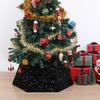 image:imageMr Pen Christmas Tree Skirt  48 Inch Knitted Xmas Tree SkirtSequin Black