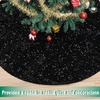 image:imageMr Pen Christmas Tree Skirt  48 Inch Knitted Xmas Tree SkirtSequin Black