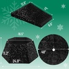 image:imageMr Pen Christmas Tree Skirt  48 Inch Knitted Xmas Tree SkirtSequin Black