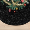 image:imageMr Pen Christmas Tree Skirt  48 Inch Knitted Xmas Tree SkirtSequin Black