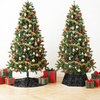 image:imageMr Pen Christmas Tree Skirt  48 Inch Knitted Xmas Tree SkirtSequin Black