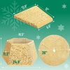 image:imageMr Pen Christmas Tree Skirt  48 Inch Knitted Xmas Tree SkirtSequin Gold